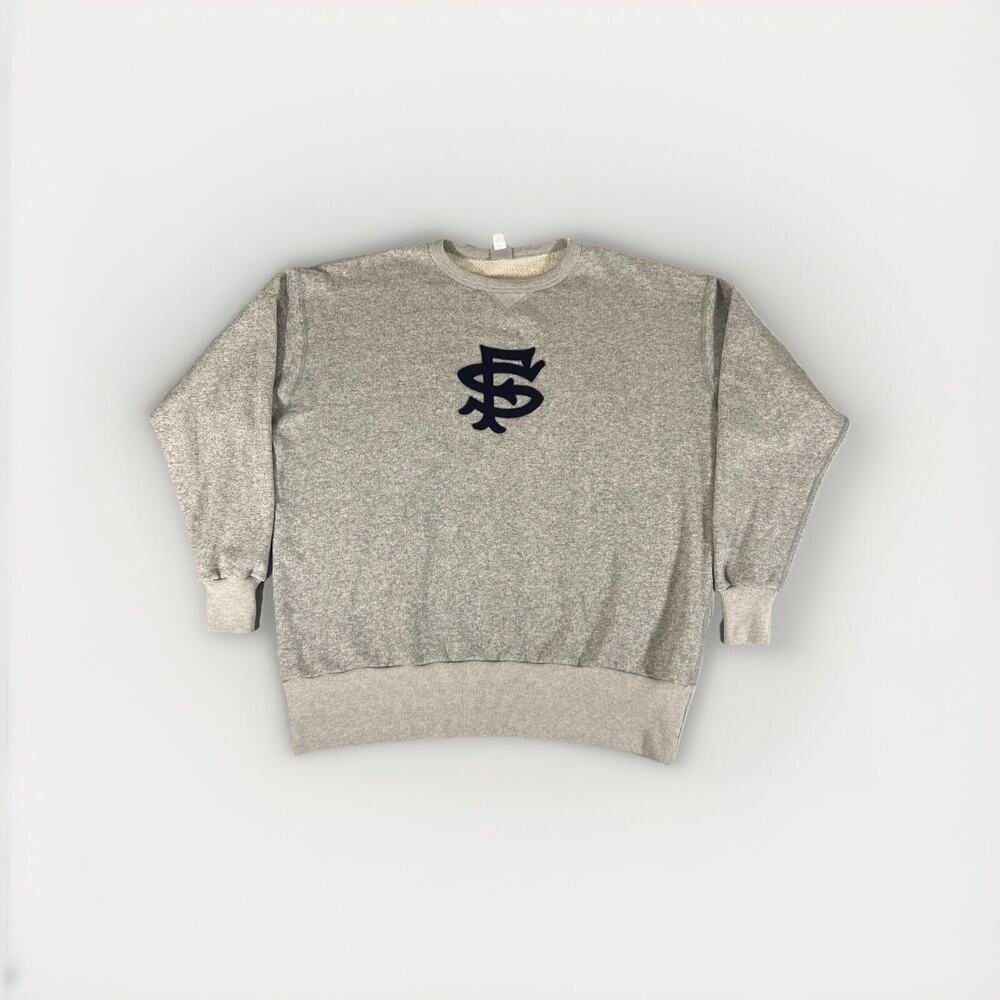 San Francisco Giants Seals Ebbets Field Flannels Sweatshirt Made In USA Grey 2XL